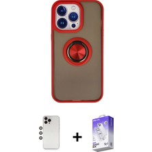 Cepte Toptan iPhone 13 Pro Max Yörünge Çizgi - Siyah Bilvis 5in1 3D Magic Cam Ekran Koruyucu + Gökkuşağı Shine Kamera Lens