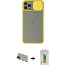 Cepte Toptan iPhone 11 Pro Max Vadi Çizgi - Siyah Polymer Nano Ekran Koruyucu + Yeşil Rainbow Kamera Lens Koruma Cam