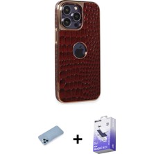 iPhone 13 Pro Max Ufuk Form Prime - Siyah Bilvis 5in1 5d Magic Hayalet Cam Ekran Koruyucu + Mavi Shine Kamera Lens Koruma Cam