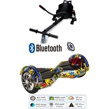 Citymate Smart Balance Elektrikli Kaykay Hoverboard 8.5 Inch + Hoverkart Set Akıllı Dengeli Ledli Bluetooth Hoparlörlü