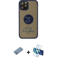 iPhone 12 Pro Yörünge Çizgi - Siyah 3D Antistatik Seramik Nano Ekran Koruyucu + Gümüş Shine Kamera Lens Koruma Cam