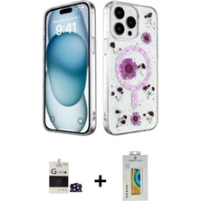Cepte Toptan iPhone 14 Pro Max Kozmos Doku - Siyah Polymer Nano Ekran Koruyucu + Derin Mor Bilvis Titan Kamera Lens