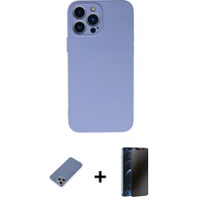 Cepte Toptan iPhone 13 Pro Max Ahenk Serisi - Siyah 3D Antistatik Hayalet Cam Ekran Koruyucu + Açık Yeşil Metal Kamera Lens Koruma Cam