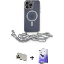 Cepte Toptan iPhone 13 Pro Max Eksen Özel Seri - Siyah Bilvis 5in1 5d Magic Hayalet Cam Ekran Koruyucu + Rose Gold Rainbow Kamera Lens Koruma Cam