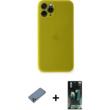 Cepte Toptan iPhone 11 Pro Max Yadigar Yansıma Serisi - Şeffaf 360 Full Body Arka Koruyucu + Gökkuşağı Shine Kamera Lens Koruma Cam