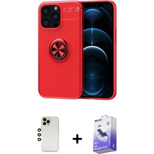 Cepte Toptan iPhone 13 Pro Max Yankı Form Prime - Siyah Bilvis 5in1 5d Magic Hayalet Cam Ekran Koruyucu + Gold Shine Kamera Lens