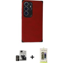 Galaxy S24 Ultra Doruk Asil Koleksiyonu - Siyah Joko Magic 5d Hayalet Cam + Gold Pvd Metal Kamera Lens