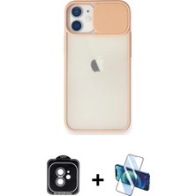 Cepte Toptan iPhone 11 Vadi Çizgi - Siyah 3D Antistatik Cam Ekran Koruyucu + Yeşil Pvd Metal Kamera Lens