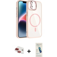 Cepte Toptan iPhone 11 Yadigar Asil Koleksiyonu - Şeffaf Pasifik Cam Ekran Koruyucu + Kırmızı Pers Alüminyum Kamera Lens