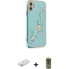 Cepte Toptan iPhone 12 Nova Işık Prime - Siyah Joko Magic 5d Hayalet Cam + Pembe Renkli Kamera Lens Koruma Cam