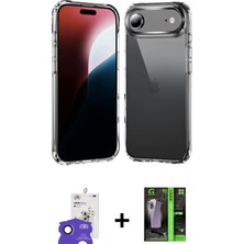 iPhone 17 Air Zirve Doku - Siyah 360 Mat Full Body Arka Koruyucu + Siyah Bilvis Titan Kamera Lens