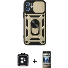 Cepte Toptan iPhone 11 Ahenk Klasik - Siyah 34D Hayalet Izgaralı Cam + Siyah Pvd Metal Kamera Lens