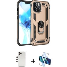Cepte Toptan iPhone 12 Pro Max Ahenk Klasik Koleksiyonu - Siyah 3D Antistatik Seramik Nano Ekran Koruyucu + Gökkuşağı Shine Kamera Lens