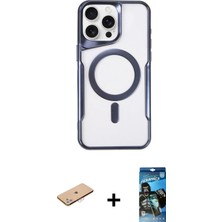 Cepte Toptan iPhone 11 Pro Max Yadigar Klasik Özel Seri - Siyah 34D Izgaralı Cam + Pembe Renkli Kamera Lens Koruma Cam
