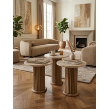 Future Decor Home 3lü Bohem Sehpa Mantar Sehpa
