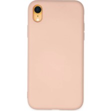 Newface iPhone Xr Kılıf Nano Içi Kadife Silikon - Pudra