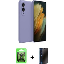 Galaxy S25 Edge Kozmos Yansıma Özel Seri - Siyah 3D Antistatik Hayalet Cam Ekran Koruyucu + Siyah Raze Metal Kamera Lens