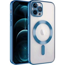 Newface iPhone 13 Pro Kılıf Kross Magneticsafe Kapak - Sierra Blue