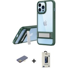 Cepte Toptan iPhone 13 Pro Max Yadigar Yansıma - Siyah Bilvis Hayalet Cam Ekran Koruyucu + Sarı Renkli Kamera Lens Koruma Cam