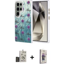 Galaxy S24 Ultra Zirve Modern Prime - Siyah Bilvis 3D Cam Ekran Koruyucu + Gold Bilvis Titan Kamera Lens