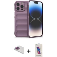 iPhone 13 Pro Max Atlas Koleksiyonu - Siyah Joko 5d Cam + Gökkuşağı Pers Alüminyum Kamera Lens