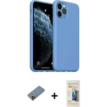 Cepte Toptan iPhone 11 Pro Max Ahenk Serisi - Siyah 6d Mat Seramik Hayalet Nano Ekran Koruyucu + Gold Shine Kamera Lens Koruma Cam