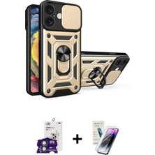 Cepte Toptan iPhone 16 Ahenk Klasik - Şeffaf Pasifik Cam Ekran Koruyucu + Yeşil Bilvis Titan Kamera Lens