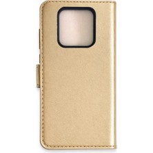 Newface Tecno Camon 16 Prime Trend S Plus Kapaklı Kılıf - Gold