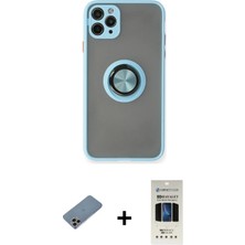 Cepte Toptan iPhone 11 Pro Yörünge Çizgi - Siyah 5d Hayalet Cam Ekran Koruyucu + Gökkuşağı Shine Kamera Lens Koruma Cam
