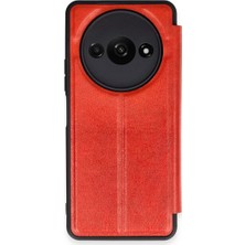 Decostyle Newface Xiaomi Redmi A3 4g Kılıf Flip Cover - Kırmızı