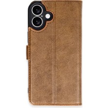 Decostyle Newface iPhone 16 Kılıf Trend S Plus Kapaklı Kılıf - Taba