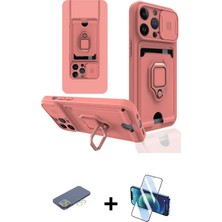 Cepte Toptan iPhone 13 Pro Vadi Form Prime - Siyah 3D Antistatik Seramik Nano Ekran Koruyucu + Yeşil Renkli Kamera Lens Koruma Cam