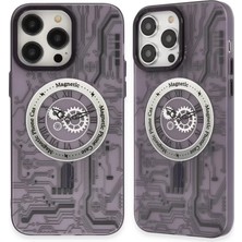 Newface iPhone 14 Pro Kılıf Apollo Magneticsafe Desenli Kapak - Apollo Mor - 5