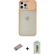 Cepte Toptan iPhone 12 Pro Max Vadi Çizgi - Siyah Polymer Nano Ekran Koruyucu + Sierra Blue Shine Kamera Lens Koruma Cam