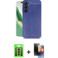 Cepte Toptan Galaxy A25 5g Doruk Klasik Özel Seri - Siyah 3D Antistatik Mat Seramik Nano Ekran Koruyucu + Siyah Raze Metal Kamera Lens