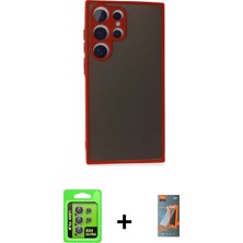 Cepte Toptan Galaxy S24 Ultra Ahenk Çizgi Serisi - Siyah Autokit 5in1 Fiber Hayalet Polymer Nano Ekran Koruyucu + Gri Raze Metal Kamera Lens