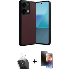 Cepte Toptan Redmi Note 13 Pro 5g Kıvılcım Işık Serisi - Siyah 3D Antistatik Mat Seramik Nano Ekran Koruyucu + Şeffaf Kamera Lens Koruma Cam