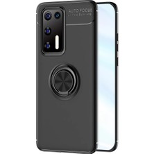 Newface Huawei P40 Kılıf Range Yüzüklü Silikon - Siyah