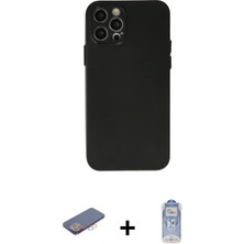 Cepte Toptan iPhone 12 Pro Max Atlas Minimal Prime - Siyah Joko Magic 5d Cam + Pembe Renkli Kamera Lens Koruma Cam