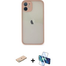 Cepte Toptan iPhone 11 Pro Max Ahenk Çizgi Serisi - Siyah 3D Antistatik Cam Ekran Koruyucu + Mavi Renkli Kamera Lens Koruma Cam