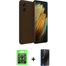 Cepte Toptan Galaxy S25 Edge Kozmos Yansıma Özel Seri - Siyah 3D Antistatik Hayalet Cam Ekran Koruyucu + Siyah Raze Metal Kamera Lens