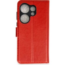 Newface Tecno Camon 20 Prime Trend S Plus Kapaklı Kılıf - Kırmızı