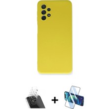 Cepte Toptan Galaxy A52 Ahenk Serisi - Siyah 3D Antistatik Seramik Nano Ekran Koruyucu + Şeffaf Kamera Lens Koruma Cam