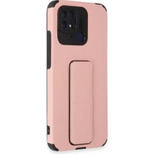 Decostyle Newface Xiaomi Redmi 10C Kılıf Mega Standlı Silikon - Pudra