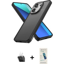 Redmi Note 13 4g Atlas Form - Şeffaf Pasifik Cam Ekran Koruyucu + Şeffaf Kamera Lens Koruma Cam