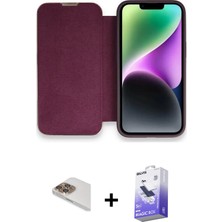 Cepte Toptan iPhone 13 Pro Max Siluet Minimal Serisi - Siyah Bilvis 5in1 5d Magic Hayalet Cam Ekran Koruyucu + Gold Pers Alüminyum Kamera Lens