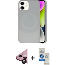 Cepte Toptan iPhone 11 Ufuk Serisi - Şeffaf Royal Nano Ekran Koruyucu + Siyah Raze Metal Kamera Lens