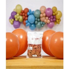 İrem Parti Dükkanı Retro Yanık Turuncu (Rust Orange) Balon 10 Adet 12 Inç 30 cm