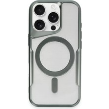 Decostyle Newface iPhone 15 Pro Kılıf Boyi Magsafe Silikon Kapak - Yeşil