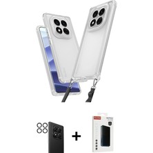 Redmi Note 14 Pro 4g Ufuk Klasik - Şeffaf Hayalet Polymer Nano Ekran Koruyucu + Siyah Pvd Metal Kamera Lens